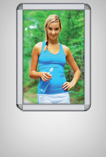Alu-Snap-Frame Rondo 32 mm silber eloxiert